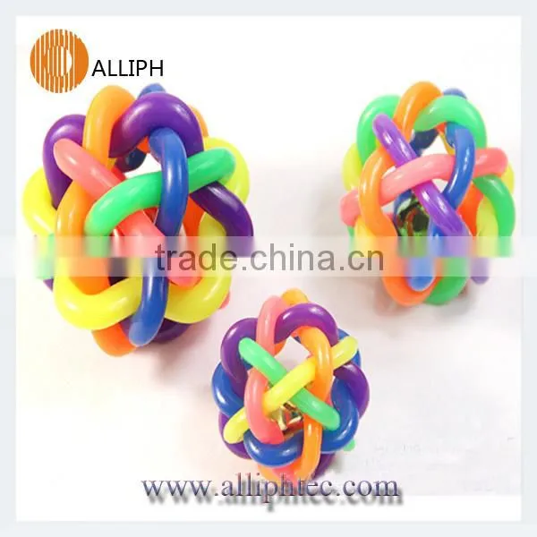Colorful Woven Bell Ball Pet Sound Toys photo-2