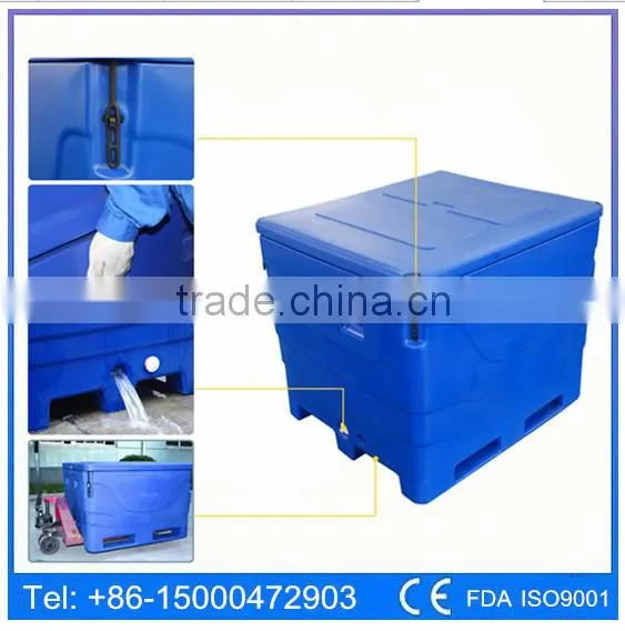 1000L FDA Approved Fish Box PU Insulated, Insulated Plastic Bin for Fish photo-3