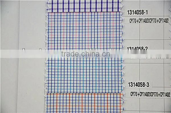 Wholesale High Quality Cotton Purple Plaid Fabric For Top Shirts