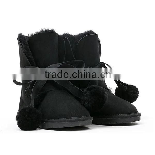 2015 New Design Snow Buckle Fastener Sweet Plush Boots photo-6