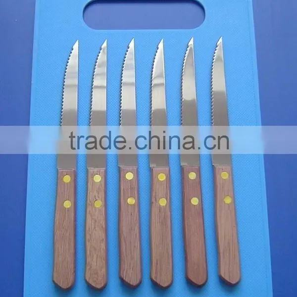 Steak Knife Set -6pcs With Plastic Cutting Board