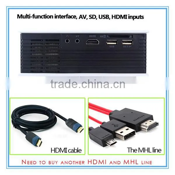 Wholesale UNIC 800Lumens Mini Ultra HD LED 1080p Beamer Projector UC40+ for Computer photo-5