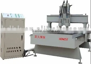 Two-heads CNC Wood carving machine(For wood,acrylic,relief,stone,organic galss,double-color board,copper,aluminum,)