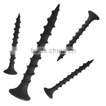 Black drywall screws coarse thread