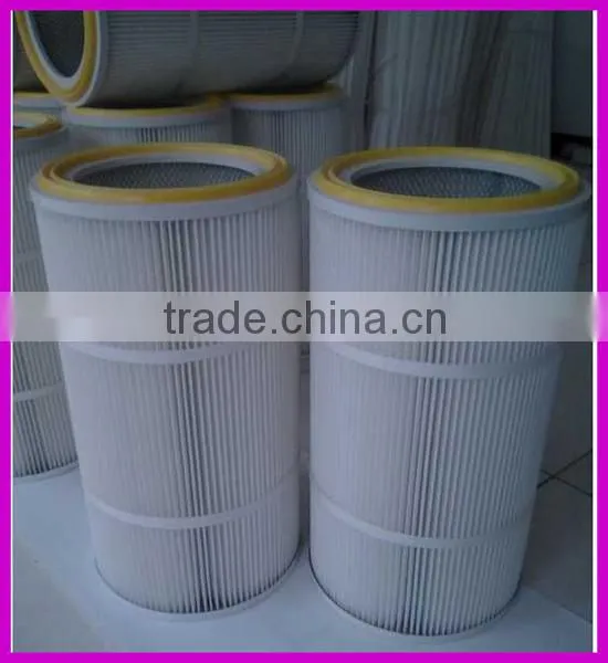 Air sweeper dust removal filter element