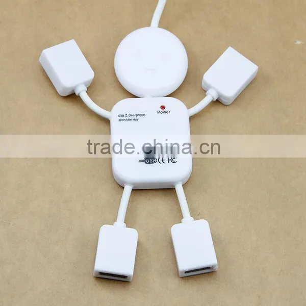Lovely White Human Shape 2.0 4 Port Usb Hub photo-3