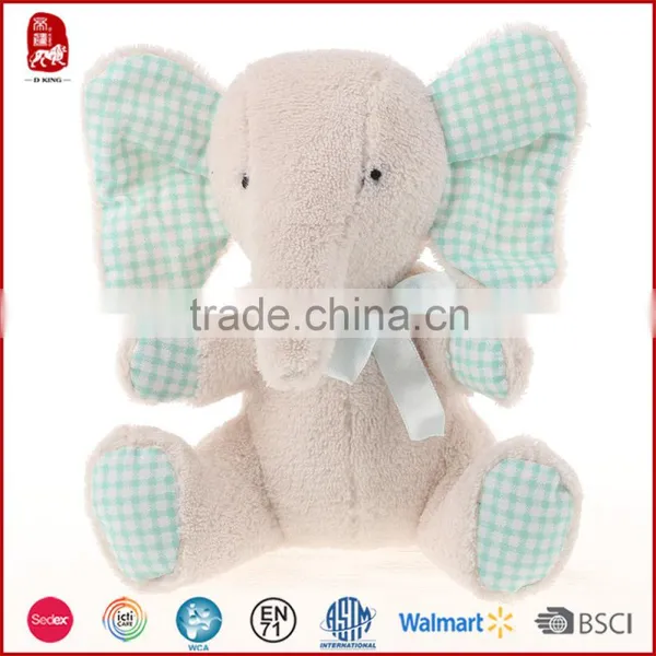 Cute Sitting Plush White Elephant Baby Kids Toys