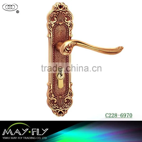 Luxury Tri-circle Brand Brass European Interior Room Door Lock;High-end European-style Door Lock Series photo-2
