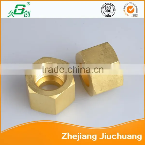 CNC Machining Brass Hex Nut From Jiuchuang Hardware Manufacturer