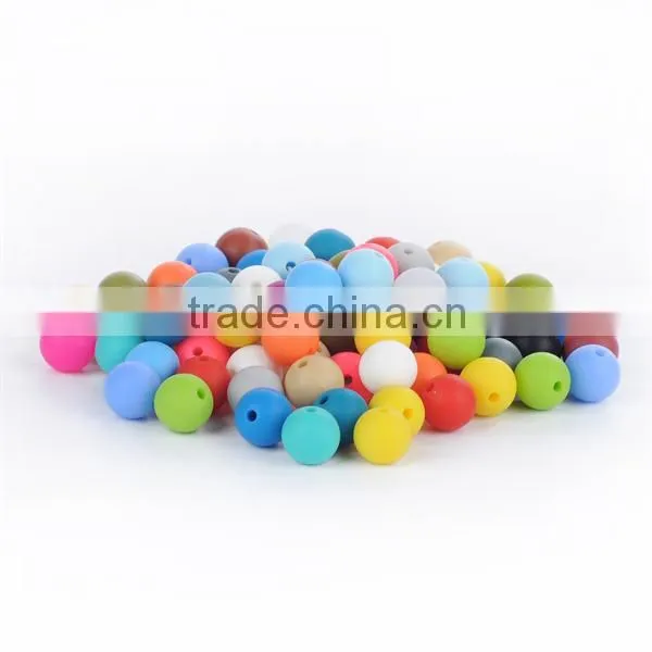 2016 New Marble Grey Color Silicone Round Beads Silicone Round Teething Beads photo-3