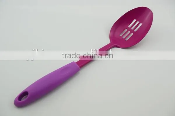 Plastic Handle Kitchenware Stainless Steel Long Spoon With Colorful photo-2