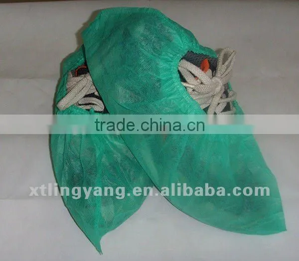 High Quality Nonwoven Household Green Disposable Non Skid Shoe Cover photo-2