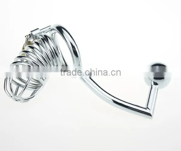 Sex Product For Men Penis Lock Ring Fittings Locking Jewelry Armoire Retractable Steel Cable Lock photo-4