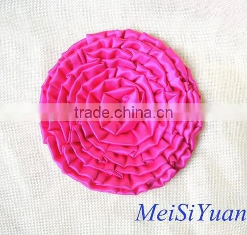 Supply Decorative Handmade Satin Ribbon Flowers Giant Layer Trim Flower Hat and Garment Accessories photo-2