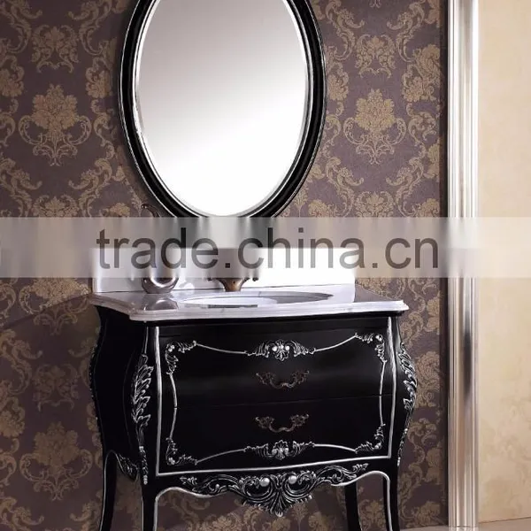 Black Standard Vintage Bathroom Vanity Cabinet Dimensions WTS257 photo-2
