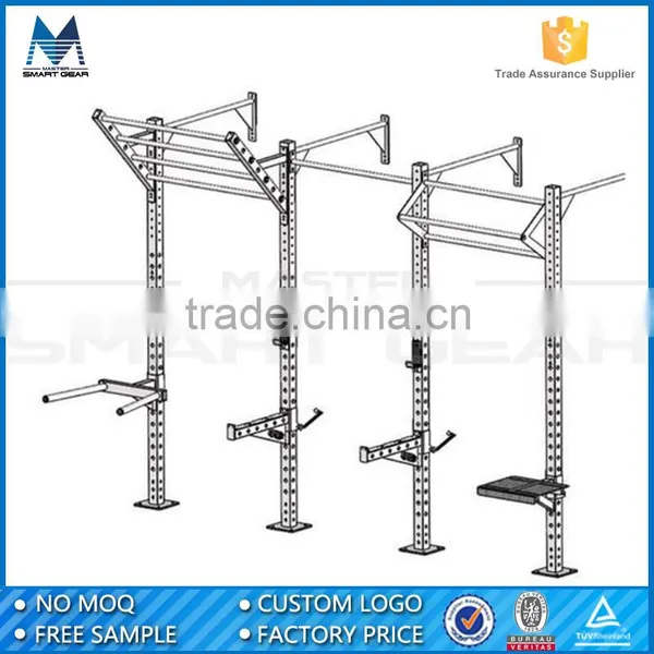 MSG 14' Powder Coated Steel Commercial Gym 4'+6'+4' Free Standing Crossfit Racks Mount Rig photo-2