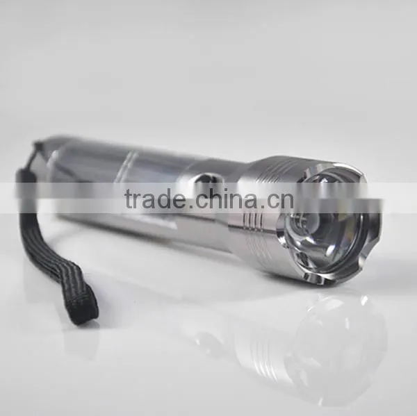 Aluminum Alloy Solar Power USB Superbright Outdoor LED Flashlight photo-2