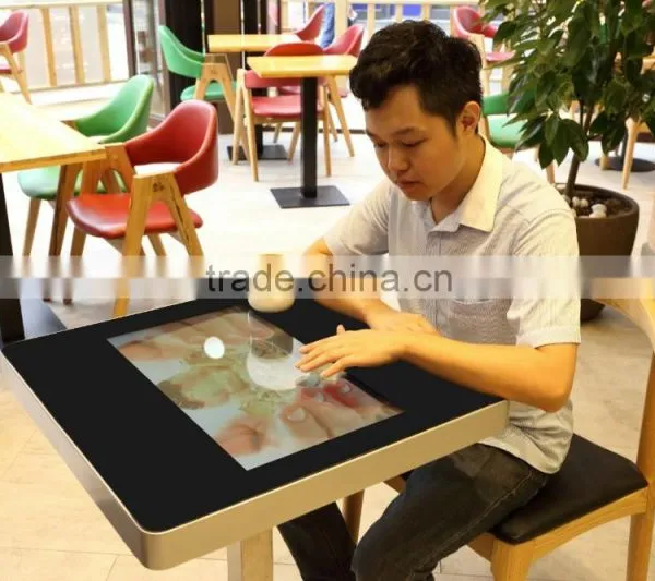 LCD android black advertising restaurant table support video display digital signage player for coffee shop