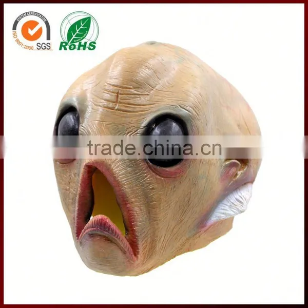 Scary Halloween Costume Alien Latex Head Mask for Party photo-5