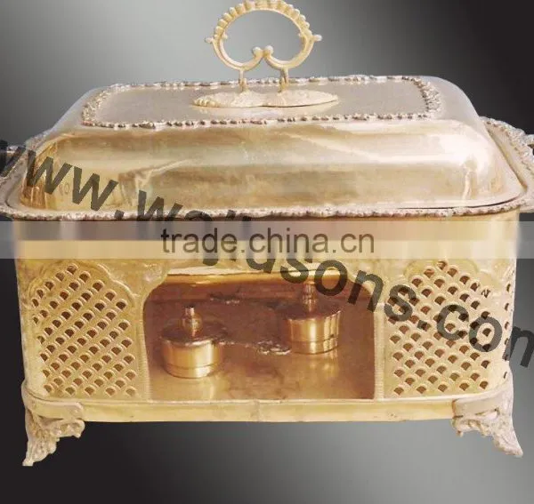 New Design Handmade Chafing Dish for Sale | Top Quality Weddings Used Chafing Dish | Brass Plated Chafin g Dish photo-2