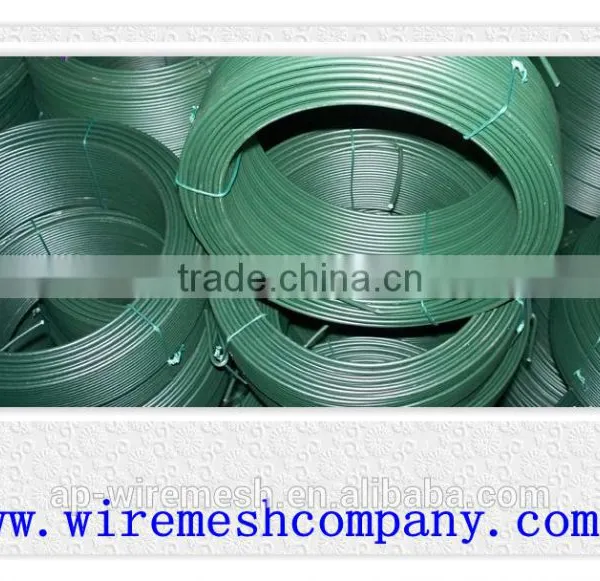 Green PVC Coated Wire / PVC Coated Iron Wire /PVC Coated Binding Wire photo-3