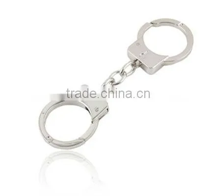 Fashion Mini Handcuffs Keychain Ring Keyring