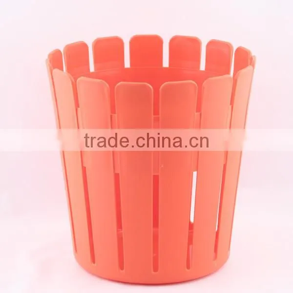 Plastic Wood Line Basket Trash Can Dustbin Trash Bin photo-4