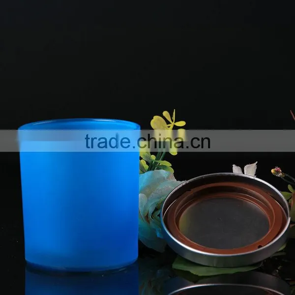 China Factory Supply Smooth Wholesale Frosted Glass Candle Jar With Lid photo-3