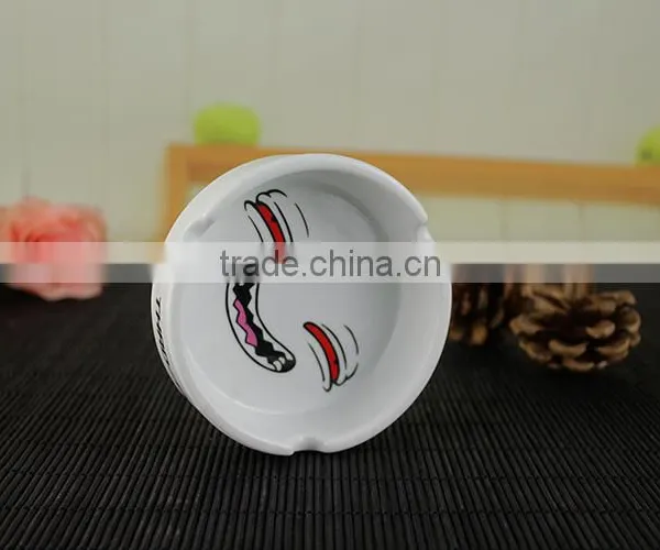 New Ideas Novelty Ceramic Ash Tray Ashtray With Decal Printing photo-2