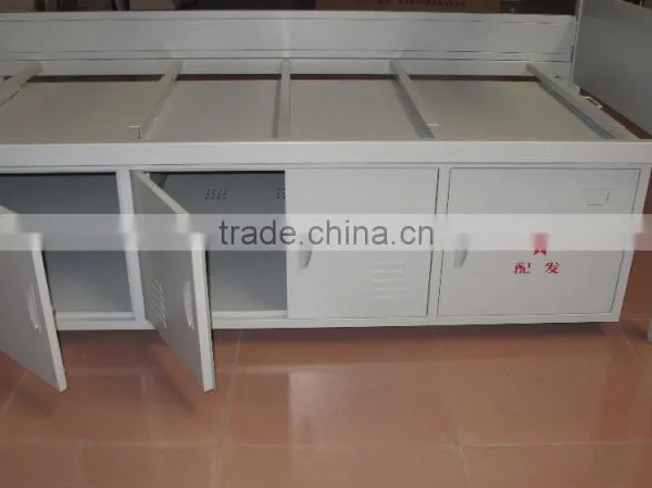 Steel Bunk Bed Army Beds Steel Dormitory Bed Metal Frame Beds With Under Cabinet photo-2