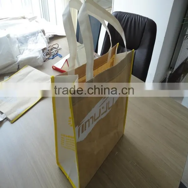 High End Luxury Clothing Warp and Weft Paper Material New Design Custom Cheap Recycel Ribbon Handle Snack Shopping Bag Paper photo-5