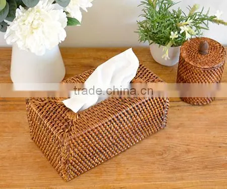 Natural Rattan Tissue Box photo-2