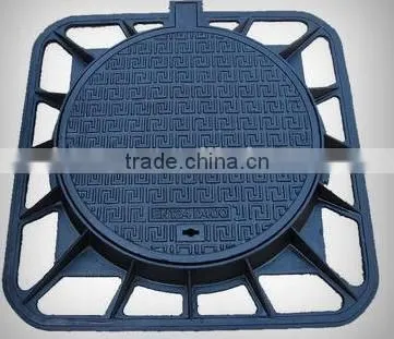 Black Bitumen Coated Cast Iron Inspection Manhole Cover photo-6