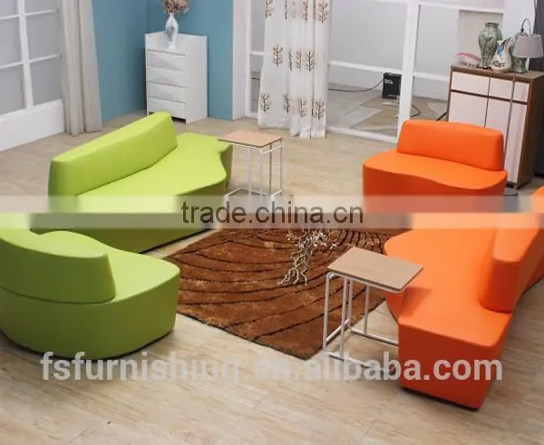 Amazing High Fashion Project Furniture Modern Colorful Backrest Sofa Chair Free Style Waiting Seats for Shopping Center photo-2