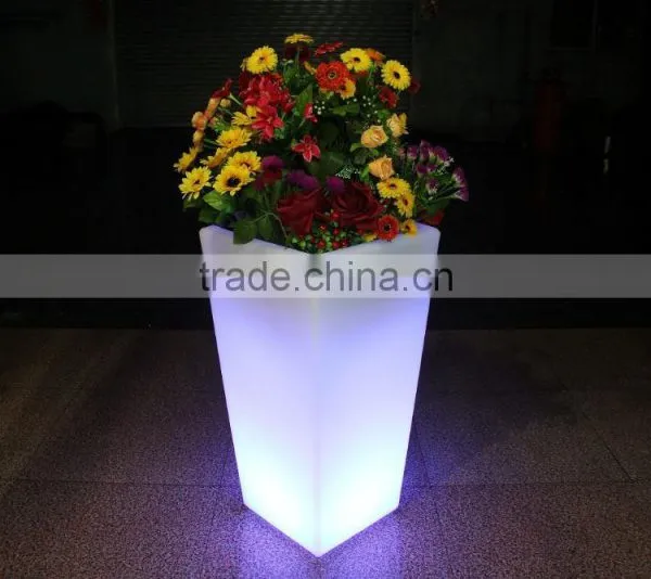 Led Lighted Flower Pots Plastic Flower Vase Home Decoration Pots photo-2
