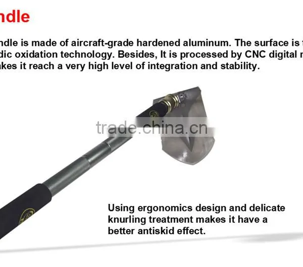 Outdoor Camping Spade Emergency Tool Shovel as Outdoor Trekking Pole Wading Staff photo-6