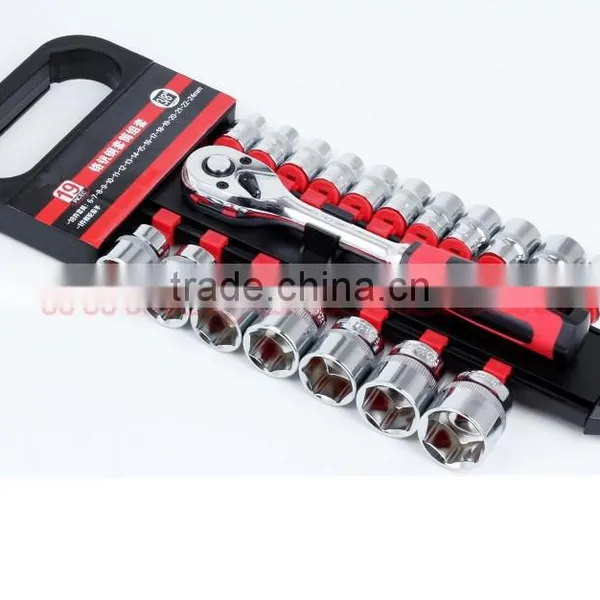 27pcs 19pcs 12pcs Socket Wrench Set Ratchet Wrench Socket Set 1/2 3/8 1/4 Driver Set photo-2