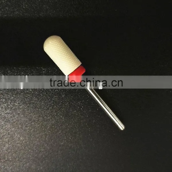 Polishing Drill Barrel Ball Total Length 40MM Fine Type Head Blade Diameter 13MM White Ceramic Burr for Nail photo-3