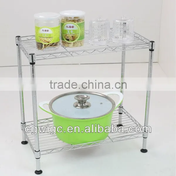 2 Tiers Adjustable Mini Kitchen Rack