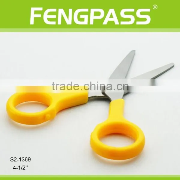 S2-1369 4-1/2" 2CR13 Stainless Steel ABS Plastic Handle Mini Blunt Pount Kid Scissors For Promotion photo-2