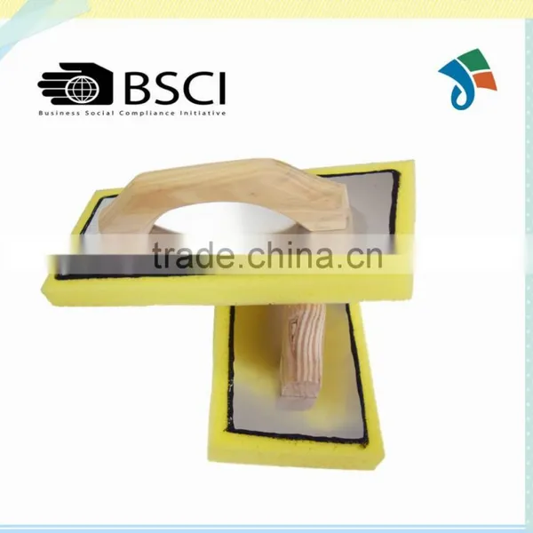 Swiss Cheese Sponge With Wood Handle Aluminum Backing Float Trowel photo-2