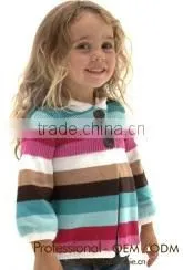 Kid Stripes Knitting Short Sweater,kid Color Combination Sweater ,kid Sweater Brand