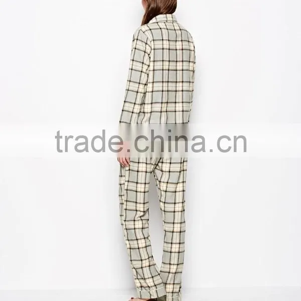 Plaid Cotton Set in Pajamas Women Photos photo-2