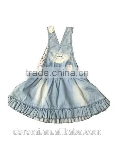Girl Blue Demin Dress With Print photo-2