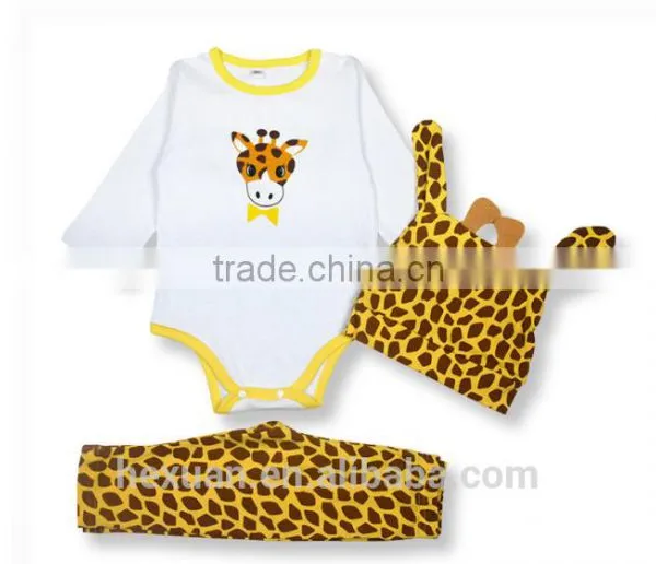 Anti-shrink Promotion Peruvian Animal Printed Wholesale Price Baby Boy Baby Long-sleeve Romper Set photo-5