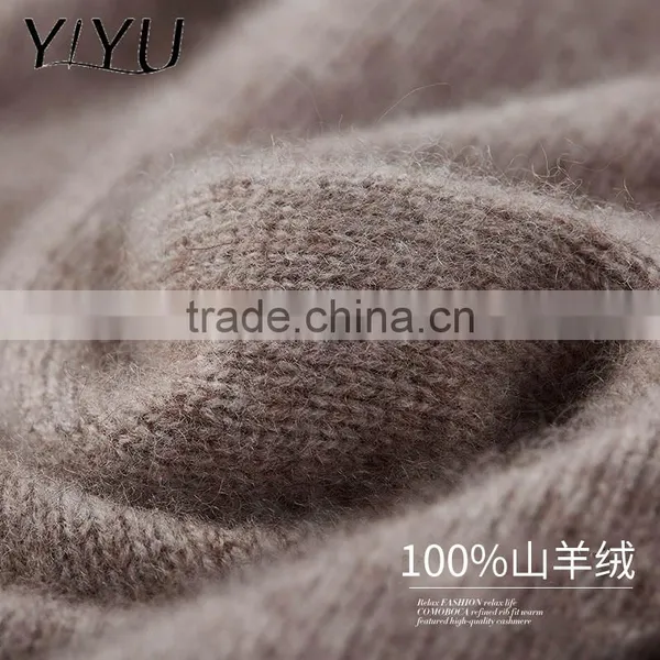 Fashion Winter Cashmere Sweater Women Irregular Hem Long Sleeve Knit Pullover photo-4