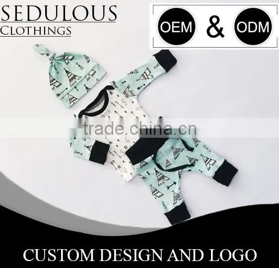 Baby Pants Tshirt Hat Headband Set With Custom Designs photo-2