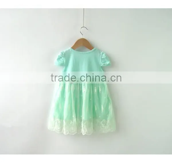 Soft Tulle Baby Girls Dress Designs Short Sleeve Clothes for Summer photo-6