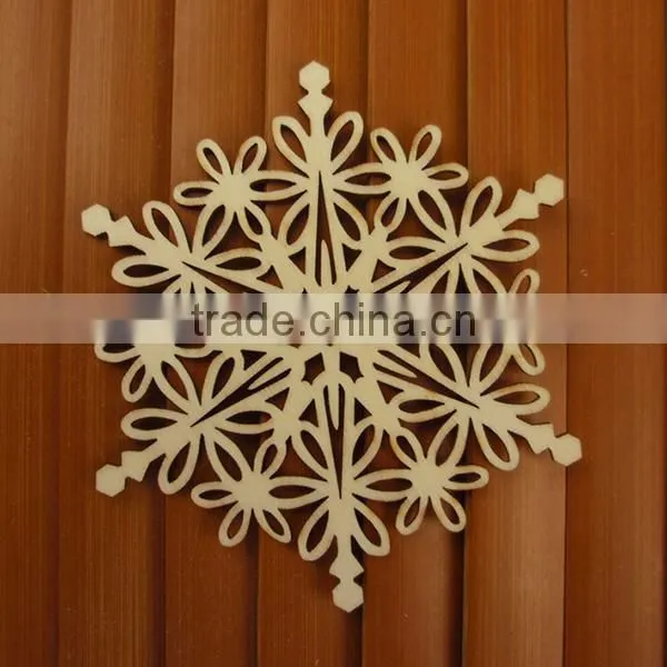 Customized Snowflake Decorations Wood Craft Hanging Accessories photo-3
