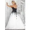 Wholesale 2013 Plus Size Dresses Black White Lace Sweetheart Strapless A-Line Wedding Dresses photo-2